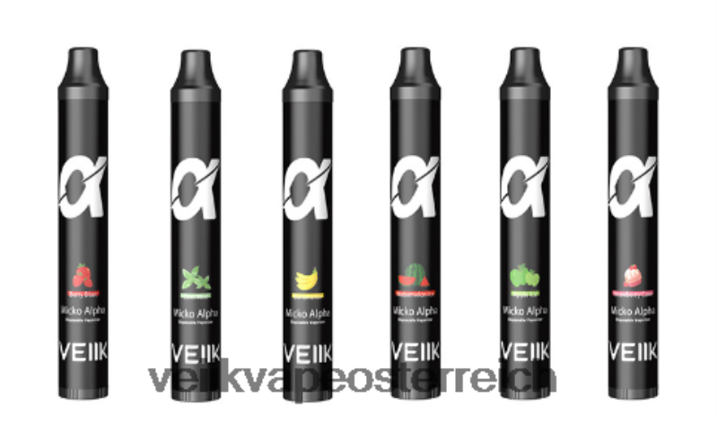 VEIIK Airo Pod - VEIIK Micko Alpha Einweg-Vaporizer, 600 Züge, 500 mAh mehrere Geschmacksrichtungen HB206H58