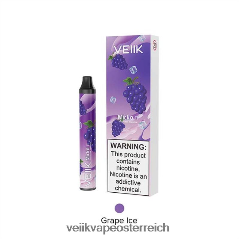 VEIIK Airo Pod - VEIIK Micko Pie Einweg-Vaporizer mit 600 Zügen Traubeneis HB206H18